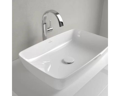 VilleroyBoch Artis Раковина 58х38.5х12.5см., накладная, без отв., без перелива, TitanCeram, цвет: альпийский белый. 41725801