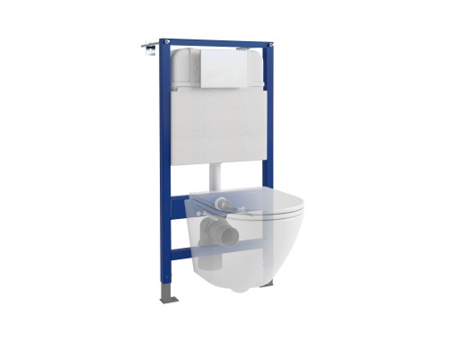 Инсталляция для унитаза EvaGold 545 крепление к полу и стене, с регулировкой по высоте, с шумоизоляцией