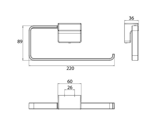 Emco Cue Полотенцедержатель-кольцо, открытый справа, 220mm, цвет хром. 3255 001 00 Emco Cue Полотенцедержатель-кольцо, открытый справа, 220mm, цвет хром. 3255 001 00