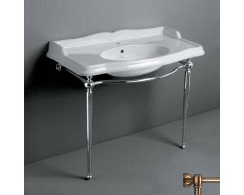 SIMAS Arcade Консоль 90х56см, c белой раковиной на 1 на отв, напольная, цвет: консоли bronzo.. ARCG1br,  AR864bi*1