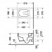 Duravit ME by Starck Унитаз 37x57см., подвесной, с вертикальным смывом, вкл. крепление Durafix, цвет: белый. 2528090000