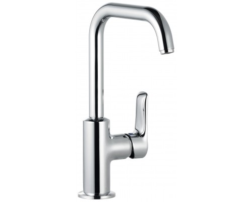 Kludi 34 024 0575 PureSolid Смеситель для раковины 205 мм, гладкий, ∩ излив, 5 л/мин 340240575