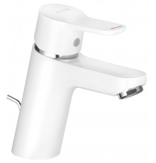 Kludi 37 382 9165 PureEasy Смеситель для раковины 70 мм, со сливным гарнитуром, 7 л/мин, БЕЛЫЙ 373829165