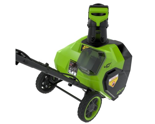 Снегоуборщик аккумуляторный Greenworks G40ST40 бесщеточный (АКБ 4 А.ч; ЗУ)