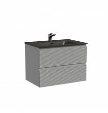 Тумба с раковиной Sancos Folk 70, ergraut soft, раковина CN7007MB