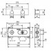 Fantini Nostromo Смеситель для душа, термостатический, 3/4'', на 3 потока, цвет: хром. 87 02 G573B