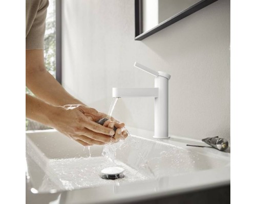 Hansgrohe Finoris Смеситель для раковины, 1 отв., с донным клапаном, цвет: белый матовый. 76020700 Hansgrohe Finoris Смеситель для раковины, 1 отв., с донным клапаном, цвет: белый матовый. 76020700