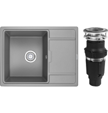 Комплект Мойка кухонная Granula 6503, алюминиум + Измельчитель Bone Crusher BC 610-AS