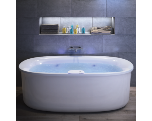 Jacuzzi Arga Ванна 175x85x57 см отдельностоящая, Swirlpool Illumatherapytrade;4 форсунки, подсветка Rainbow, цвет: белый глянцевый. ARG101C0118 Jacuzzi Arga Ванна 175x85x57 см отдельностоящая, Swirlpool Illumatherapytrade;4 форсунки, подсветка Rainbow, цвет: белый глянцевый. ARG101C0118