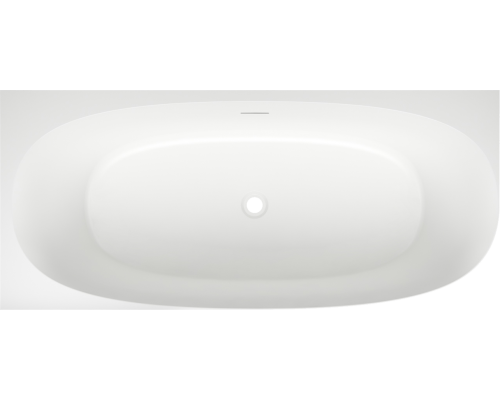 Акриловая ванна Wellsee Belle Spa 2.0 L 170x75 см, угловая, левая, пристенная, белая, асимметричная, с каркасом, со сливом-переливом, с донным клапаном