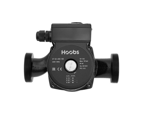 Насос циркуляционный Hoobs CT 32-80S 180мм 245Вт 1х220В 50Гц (с гайками). 08107H Насос циркуляционный Hoobs CT 32-80S 180мм 245Вт 1х220В 50Гц (с гайками). 08107H