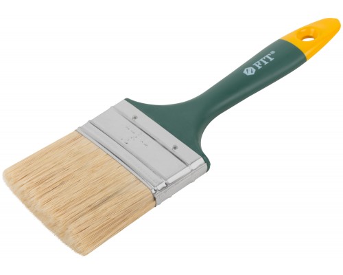 Кисть флейцевая "Контур", натур.светлая щетина, пластиковая ручка  3" (75 мм)