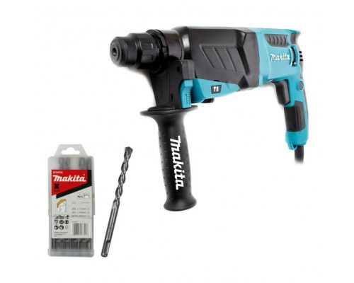 Перфоратор Makita HR2630+Набор буров Makita SDS-Plus Centering tip B-54704 (5шт.) Перфоратор Makita HR2630+Набор буров Makita SDS-Plus Centering tip B-54704 (5шт.)