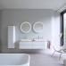 Duravit Happy D.2 Plus Тумба подвесная 160x55x40.8см с 2 раковинами, 4 ящика, цвет: nordic white satin matt/mediterrenean oak. 2359600000,  HP032HB7171,  HP4974B3939