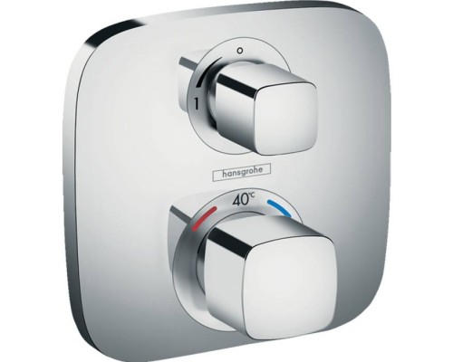 Hansgrohe Ecostat E Смеситель термостатический с запорным вентилем, 1 источник, внешняя часть, цвет: хром. 15707000 Hansgrohe Ecostat E Смеситель термостатический с запорным вентилем, 1 источник, внешняя часть, цвет: хром. 15707000