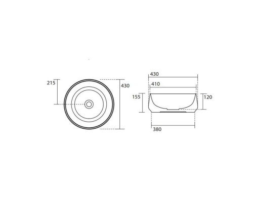 Kerasan F10 Раковина накладная D43х16см, без отв., цвет: белый. 460401 Kerasan F10 Раковина накладная D43х16см, без отв., цвет: белый. 460401