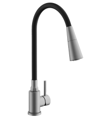 Смеситель для кухни BELZ B809 B74809-1 с гибким изливом, сатин