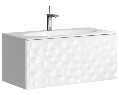 CL DUN0110 Dune Тумба под умывальник подвесная, 1+1 ящик, белый, 1000х460х510 мм DUN0110