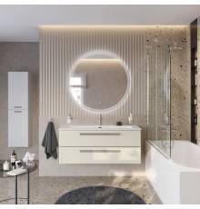 Мебель для ванной комнаты Cezares Eco Cer-N 120, брашированная альпака, раковина Eco 120, ручки серые