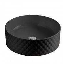 Artceram Rombo Раковина 44 см, без отв., накладная, цвет: матовый черный. OSL009 17 00