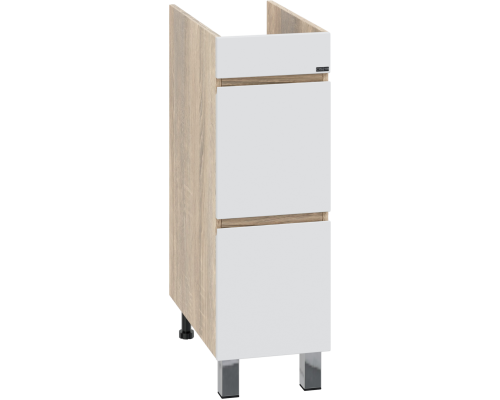 Тумба под раковину СаНта Марс 29 напольная, 2 ящика, для стиральной машины, янтарная