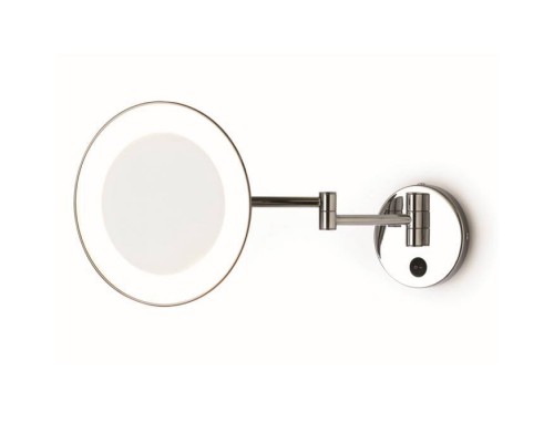 Bertocci Зеркало косметическое, настенное, круглое, LED-подсветка, выключ., 3-х кратное увелич., цвет: никель матовый. 188 6215 6050