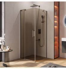 Душевой уголок Cezares Slider AH 1 80-70/80 BR GM профиль оружейная сталь, стекло бронза