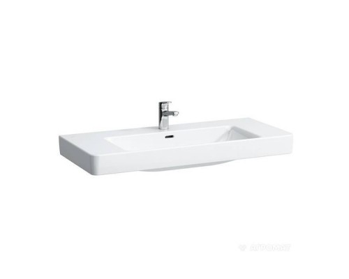 Laufen Pro S Раковина 105х46.5х9.5 см, 1 отв., подвесная/накладная, c переливом, цвет: белый. 8.1396.6.000.104.1