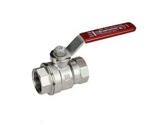 Кран шаровой, Giacomini, R850, полнопроходной, 3/4, ВВ, ручка-рычаг красный, латунь, хромированный