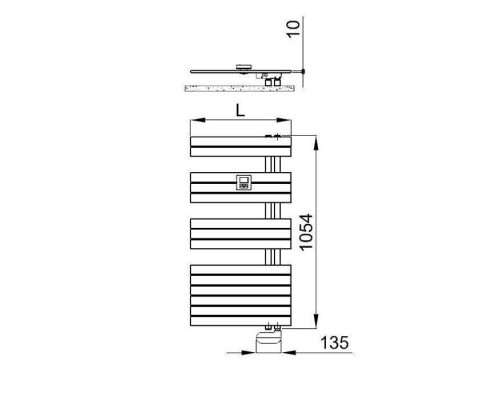 Irsap Soul Полотенцесушитель электрический c контроллером 55хh105.4см,14 трубок, 3 промежутка, подключение справа, длина провода 1,2м, цвет: белый. SRM055D01IR01NNN Irsap Soul Полотенцесушитель электрический c контроллером 55хh105.4см,14 трубок, 3 промежутка, подключение справа, длина провода 1,2м, цвет: белый. SRM055D01IR01NNN