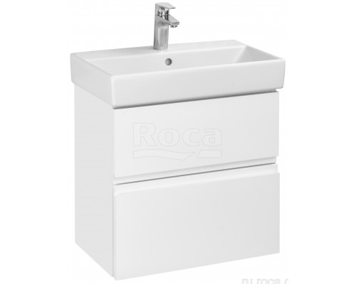 Roca A857639501 Oleta Тумба под умывальник подвесная, 2 ящика 564х548х374 мм, Белый матовый A857639501