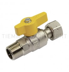 Кран шаровой прямой для газа Tiemme 1/2 HPх1/2 BP жёлтая бабочка. 2220007