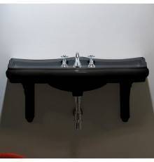 Kerasan Retro Раковина 100х54.5 см, 3 отв., цвет: черный блестящий. 105004 nero*3,  107904 Nero lucido