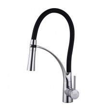 Смеситель для кухни Melodia della vita Perfetto MDV30206Black, черный, хром