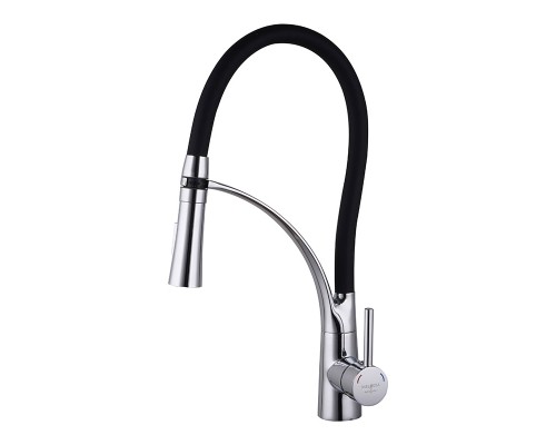 Смеситель для кухни Melodia della vita Perfetto MDV30206Black, черный, хром
