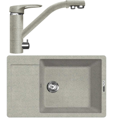 Комплект Мойка кухонная Lava L8.SCA scandic + Смеситель SG05 SCA scandic