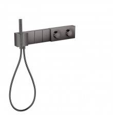 Axor Edge Смеситель для душа 540/100, встраиваемый, термостат, на 3 источника с ручным душем, внешняя часть, цвет: черный. 46710330