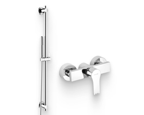 Душевой комплект Смеситель для душа Kludi Zenta SL 488700565 хром + Гарнитур Nova Fonte Classic 2084005-25