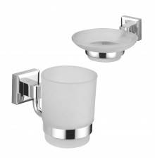 Набор Стакан Savol 95 S-009558 хром + Мыльница S-009559 хром