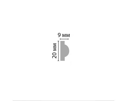 Молдинг гладкий DECOMASTER 97202 (20*9*2400мм)