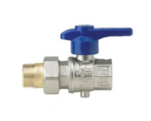 Латунный дисковый затвор Rubinetterie Bresciane EUROFLY 1/2 вн/нар резьба, бабочка 60030104