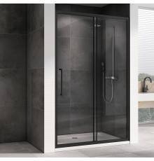 Душевая дверь в нишу Abber Schwarzer Diamant AG30160BH 160 см, профиль черный, стекло прозрачное