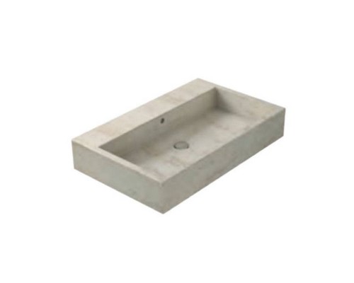 Globo Le Pietre Раковина 80х50х14 см, без отв., накладная, цвет: травертин. SCQ81.TR