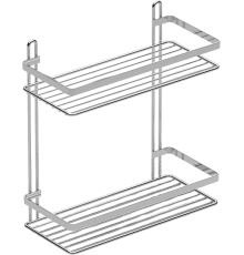 Полка Tekno-tel ES ES067SSS 2 яруса, хром