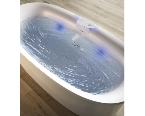 Jacuzzi Arga Ванна 175x85x57 см отдельностоящая, Swirlpool Illumatherapytrade;4 форсунки, подсветка Rainbow, цвет: белый глянцевый. ARG101C0118 Jacuzzi Arga Ванна 175x85x57 см отдельностоящая, Swirlpool Illumatherapytrade;4 форсунки, подсветка Rainbow, цвет: белый глянцевый. ARG101C0118