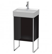 Duravit XSquare Тумба напольная, 43.4х34х73.9см, с раковиной, 1 стек полка, 1 дверца правая, цвет: черный глянц. 0732450071,  XS4441R4040