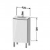 Duravit L-Cube База напольная 44x31.1x70.4см с раковиной, 1 стеклянная полка, 1 дверца, петли справа, цвет: глянцевый белый. LC6580R2222,  07334500411