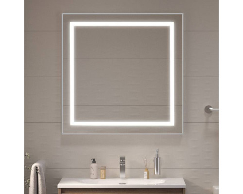 Зеркало BelBagno Kraft, 80x80, с подсветкой, сатин