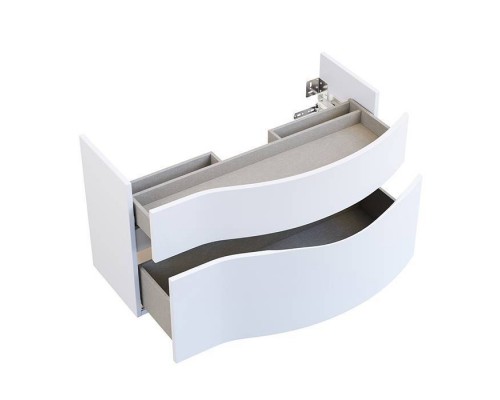 Kerama Marazzi Riva Тумба подвесная 100см, правая, с раковиной, цвет: белый матовый. RV.wb.100Rh,  RV.100Rh\WHT.M