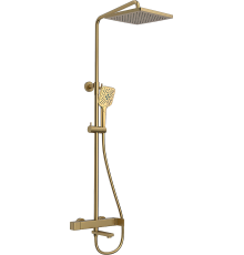 Душевая стойка Vincea Cube VSFS-1C1BG брашированное золото